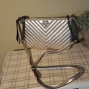 Victoria Secret crossbody fun gold metallic!!
